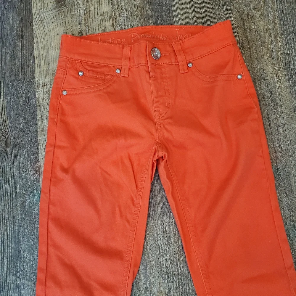 Justice Premium Jeans simply low leggings corral color girl size 12S